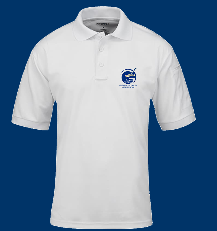 White polo shirt outlet school